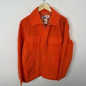 Vintage Bell Shirt Orange Fleece Jacket Zip Hunting Thermal Woman 10 Large